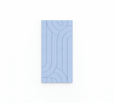 Interlace acoustic panel - a panel with an interwoven pattern that creates depth and echo reduction on the wall