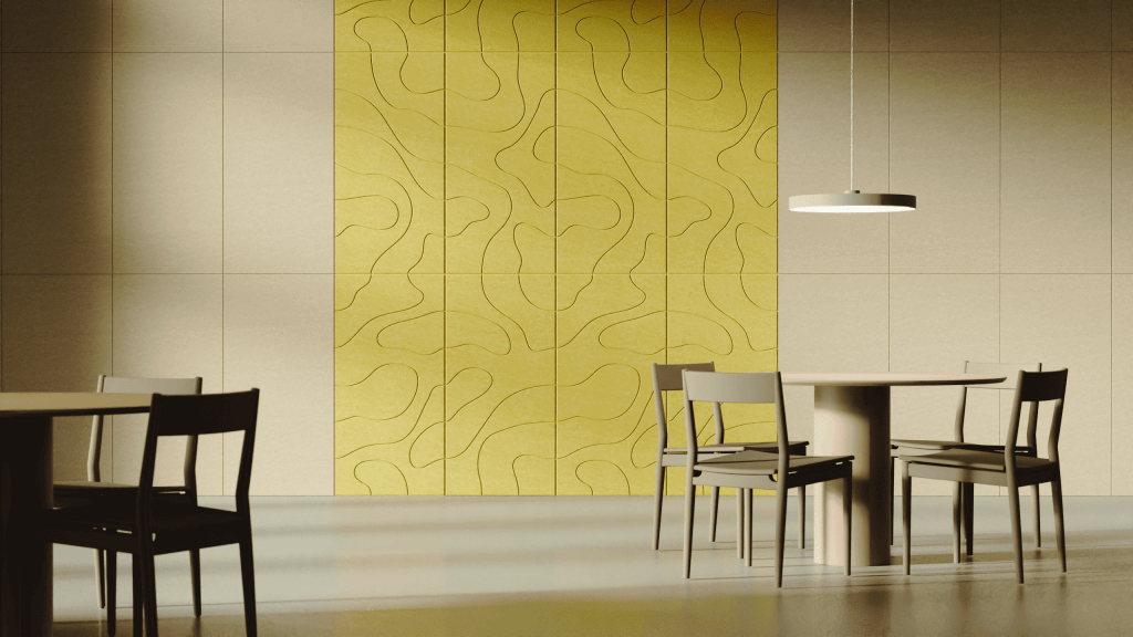 Calm acoustic panel - minimalist design for interior soundproofing, ideal for offices and homes.