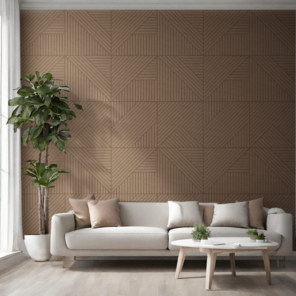 Colorful acoustic panels in a modern office design