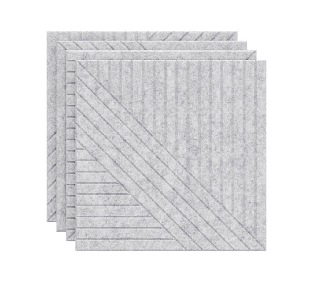 Slant felt acoustic panel – slanted pattern for dynamic soundproofing and room decoration