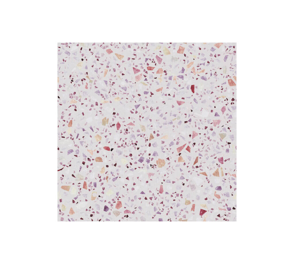 Terazzo Purple acoustic ceiling panel – a designer ceiling in a purple shade that improves interior acoustics